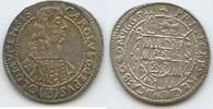 RDR Bistum Olmütz - Königreich Böhmen 3 Kreuzer (Groschen) Silber H1378 - Karl von Liechtenstein-Kastelkorn 1664-1695 -