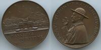 Vatikan Italien-Kirchenstaat Rom Roma Große Bronzemedaille - Papst Paul VI. 1963-1978 M#8491 - Auf die Reise des Papstes ins Heilige Land. -