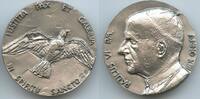 Vatikan Italien-Kirchenstaat Rom Roma Große Silbermedaille - Papst Paul VI. 1963-1978 M#8493 - Auf den Weltfrieden - Friedenstaube -