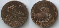 Religiöse Medaille Alte Sankt Georgsmedaille G10951 - Heiliger Georg Drachentöter Schiff -