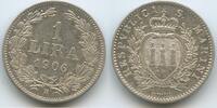 1 Lira Silber 1906 R Rom San Marino M#3121 - Republic Vorzüglich