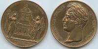 Frankreich Königreich France Große Bronzemedaille Karl X. 1824-1830 GX615 - Monument pour les victimes de Quiberon en 1795 -