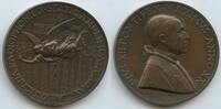 Vatikan Italien-Kirchenstaat Rom Roma Große Bronzemedaille - Papst Pius XII. 1939-1958 M#8472 - Auf Radio Vatikan und den leistungsfähigen Rundfunksender Santa Maria -