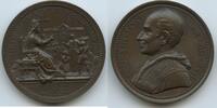Vatikan Italien-Kirchenstaat Roma Große Bronzemedaille Papst Leo XIII. 1878-1903 M#8727 - Errichtung der Apostolischen Präfektur für die Missionierung in Indien -