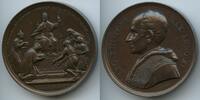 Vatikan Italien-Kirchenstaat Roma Große Bronzemedaille Papst Leo XIII. 1878-1903 M#8742 - Auf das 50jährige Priesterjubiläum des Papstes -