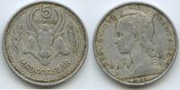 Madagaskar Französisch 5 Francs G11883 - Zebu Rind French Colony Madagasikara -