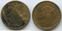 Großbritannien Great Britain United Kingdom Rechenpfennig Jeton Spielmünze M#6021 - Alte Spielmarke Doppeladler & Queen Victoria -