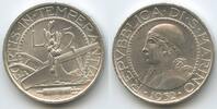 5 Lire Silber 1932 R Rom San Marino G1596 - Silver Plant & Plow Repubblica di S.Marino Vorzüglich +