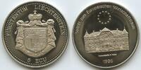 Fürstentum Liechtenstein 5 Ecu Medaille PA016 - Beitritt zum Europäischen Wirtschaftsraum - Regierungssitz Vaduz -