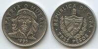 Kuba 3 Pesos (Tres Pesos) M#3012 - Ernesto Che Guevara - Patria o Muerte Cuba -