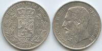 5 Francs Silber 1873 Belgien Königreich H1024 - Des Belges Leopold II. 1865-1909 Belgium Sehr Schön - Vorzüglich