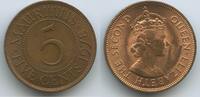 Mauritius 5 Cents (Five Cents) G11475 - Queen Elisabeth II. -