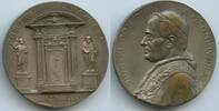 Vatikan Italien-Kirchenstaat Wallfahrtsmedaille versilbert Papst Pius XI. M#8745 - Ungeöffneten Heiligen Pforte zwischen Petrus und Paulus -