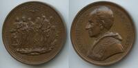 Vatikan Italien-Kirchenstaat Roma Große Bronzemedaille Papst Leo XIII. 1878-1903 M#8709 - Erinnerung an die Gründung der Päpstlichen Bibelkommission -