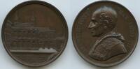 Vatikan Italien-Kirchenstaat Roma Große Bronzemedaille Papst Leo XIII. 1878-1903 M#8755 - Auf die Erweiterung des Portikus der Basilika San Giovanni in Laterano -