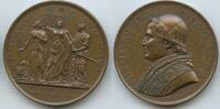 Vatikan Italien-Kirchenstaat Rom Große Bronzemedaille Papst Pius IX. 1846-1878 M#8760 - Auf den Besitz des Lateran -