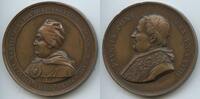 Vatikan Italien-Kirchenstaat Rom Große Bronzemedaille Papst Pius IX. 1846-1878 M#8761 Gedenken an den 600. Todestag des Heiligen Thomas von Aquin Kirchenlehrer -