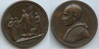 Vatikan Italien-Kirchenstaat Roma Große Bronzemedaille Papst Leo XIII. 1878-1903 M#8764 - Zur Erinnerung an die Verkündung der Enzyklika „Satis Cognitum“ -