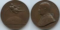 Vatikan Italien-Kirchenstaat Rom Roma Große Bronzemedaille Papst Pius XI. 1922-1939 M#8766 - Zur Erinnerung an die erste Radiosendung des Radio Vatikans -