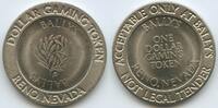Vereinigten Staaten von Amerika One Dollar Gaming Token Casino Chip Jeton PA768 - Bally's Casino Reno, Nevada USA -