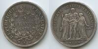 5 Francs Silber 1873 A Paris Frankreich M#8791 - Herkules Gruppe France Third Republic Fast Vorzüglich