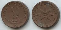 Deutsches Reich 50 Pfennig Porzellan-Notgeld Böttgersteinzeug G10484 - Stadt Gotha - Freistaat Thüringen - Quäker-Dank -