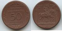 Deutsches Reich Schlesien 50 Pfennig Porzellan-Notgeld Böttgersteinzeug G10492 - Groß-Wartenberg - Syców, Polen -