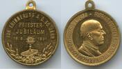 Österreich Kaiserreich Bronzemedaille tragbar G10748 - 50.Jähriges Priesterjubiläum Pfarrer Florian Polifka Aspang -