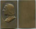 Österreich Kaiserreich Ungarn Bronzeplakette einseitig M#0325 - Franz Liszt 1811-1886 auf seinen 100. Geburtstag - Komponist, Pianist -