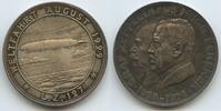 Silbermedaille Weltfahrt August 1929 Deutsches Reich Weimar GX802 - Luftschiff LZ127 Graf Zeppelin I. - Dr. Hugo Eckener 1898-1928 Fast Unzirkuli...