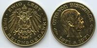 Deutsches Reich - Deutschland Medaille vergoldet M462 - Ewig lebt der Reichsgedanke Otto von Bismarck 1871-1971 -