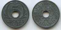 Generalgouvernement Polen 5 Groszy G9655 - Poland German Occupation Coinage Polska Polskich -