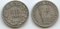 Schweiz Eidgenossenschaft ½ Franken Silber M#6383 - SEHR RAR Switzerland Confédération Helvétique -