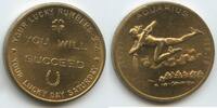 Vereinigten Staaten von Amerika Glücksbringer Glücksmünze L2252 - Sternzeichens Wassermann - Aquarius Zodiac Lucky Coin Token -