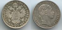 Österreich Kaiserreich Böhmen 20 Kreuzer Silber H1110 - RAR Franz Joseph I. 1848-1916 Austria Vienna -