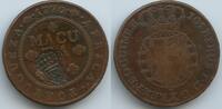 1 Macuta - Countermark Crowned Shield 1770 (1837) Angola Portugisisch M#5613 - Maria II. 1834-1853 Colony of the Portuguese Empire Sehr schön, Ge...