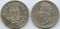 5 Francs Silber 1828 W Lille Frankreich M#5616 - Karl X. 1824-1830 Charles X. France Sehr Schön
