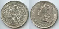 Un Peso Silber (1 Peso) 1963 Dominikanische Republik Dominican Republic GS877 - 100th Anniversary of the Restoration of the Republic - Indian wom...