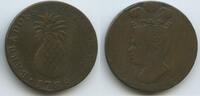 1 Penny Notmünze 1788 Barbados G16168 - RAR - Ananas - Barbadoes Schön