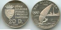 Andorra 20 Diners Silber GS1443 - Windsurfer Olympide 1992 Barcelona -