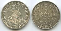 Belgien 5 Ecu GS735 - Charles V. Treaties of Rome Belgie Belgium -