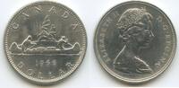 Kanada One Dollar Silber GS147 - Kanu Boot Queen Elizabath II. Canada -