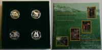Kanada 4 x 50 Cents Silber Set GN1107 - Moose Calf, Wood Ducklings, Cougar Kittens, Black Bear Cubs Jungtiere -