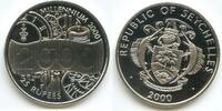 Seychellen 25 Rupees Silber G0072 - Millennium Hologramm 1999-2000 Proof Seychelles -
