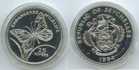 Seychellen 25 Rupees Silber G0055 - Milkweed Butterfly Seychelles -