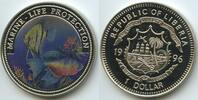 Liberia 1 Dollar G0367 - Marine Life Protection Multicolor Farbmünze -