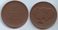 Deutsche Demokratische Republik Berlin Große Porzellanmedaille GN1601 - Elefant 20 Jahre Berlin Tierpark Meissen Porzellan -