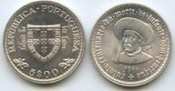 Portugal Republik 5 Escudos Silber H0005 - Prince Henry the Navigator Portuguesa -