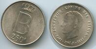 Belgien Königreich 250 Francs Silber G0216 - Der Belgen 25th Anniversary of Accession of Baudouin I. Belgium -