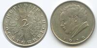 Österreich 1.Republik 2 Schilling Silber (Doppelschilling) G5909 - 100th Anniversary of the Death of Franz Schubert Austria -